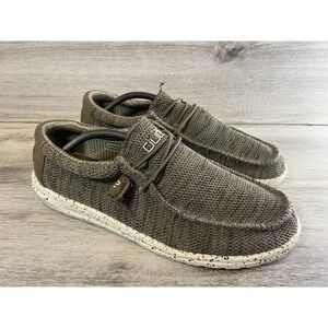 Hey Dude Men's Shoes Wally Sox Brown Size 12 Slip On Lightweight Comfort